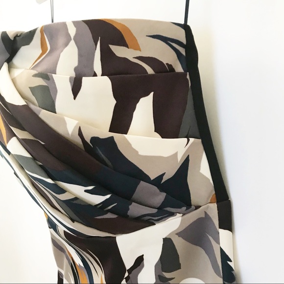 REISS Juna Printed Bustier Strapless Dress - Picture 5 of 12